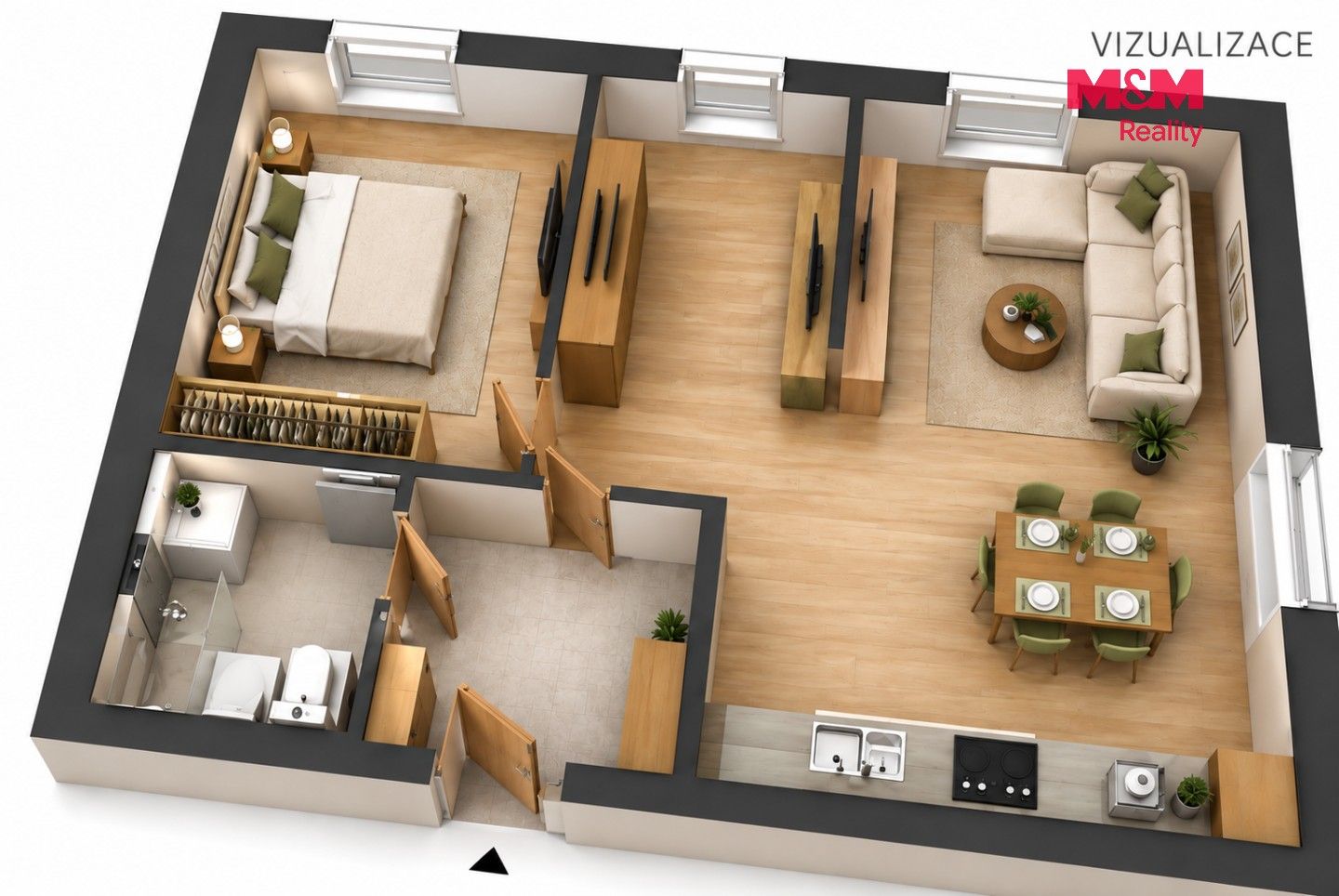 Byt 2+kk · 52 m² · Bezdědice, Hostomice - 4