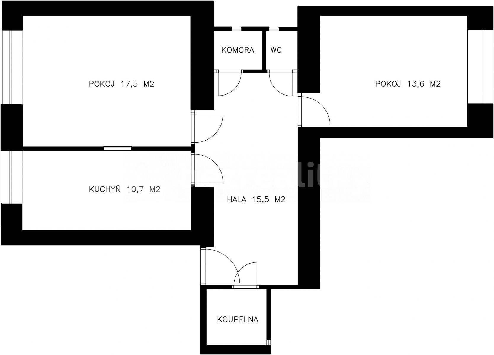 Byt 2+1 · 62 m² · U Svobodárny, Praha - Libeň - 2