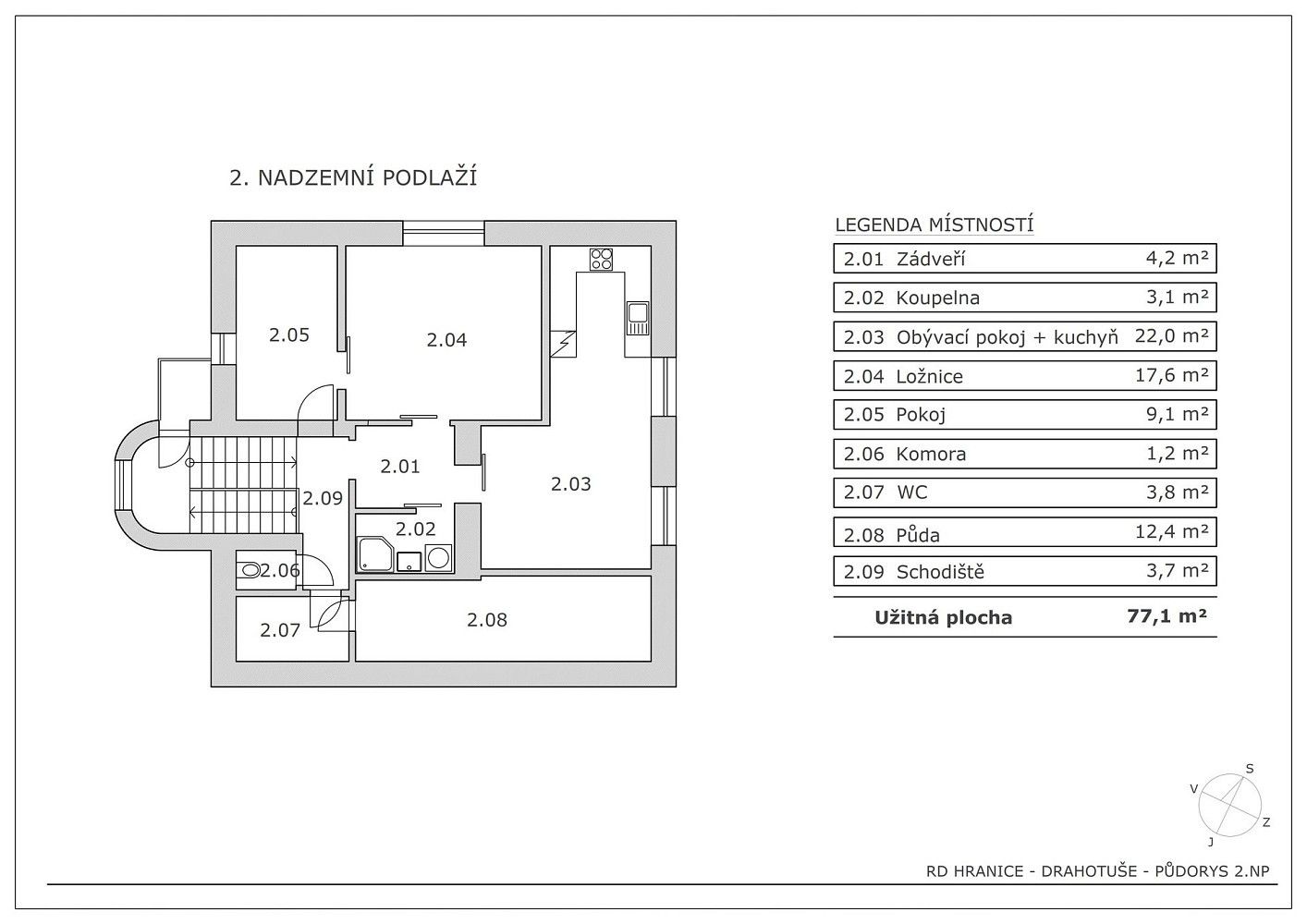 Prodej byt 3+kk - Hranice - Hranice IV-Drahotuše, okres Přerov, Olomoucký kraj, 77 m² - 5