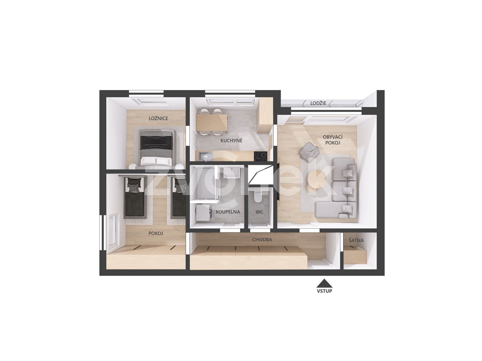 Byt 3+1 · 68 m² · Valachův žleb, Zlín - 4