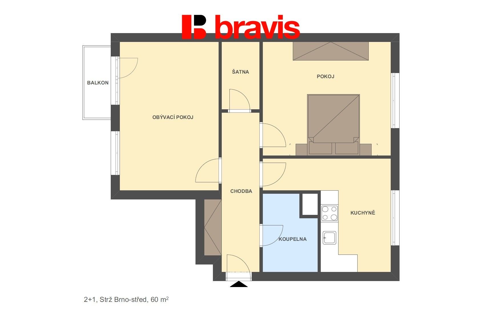 Byt 2+1 · 60 m² · Strž 726, Brno Štýřice - 4