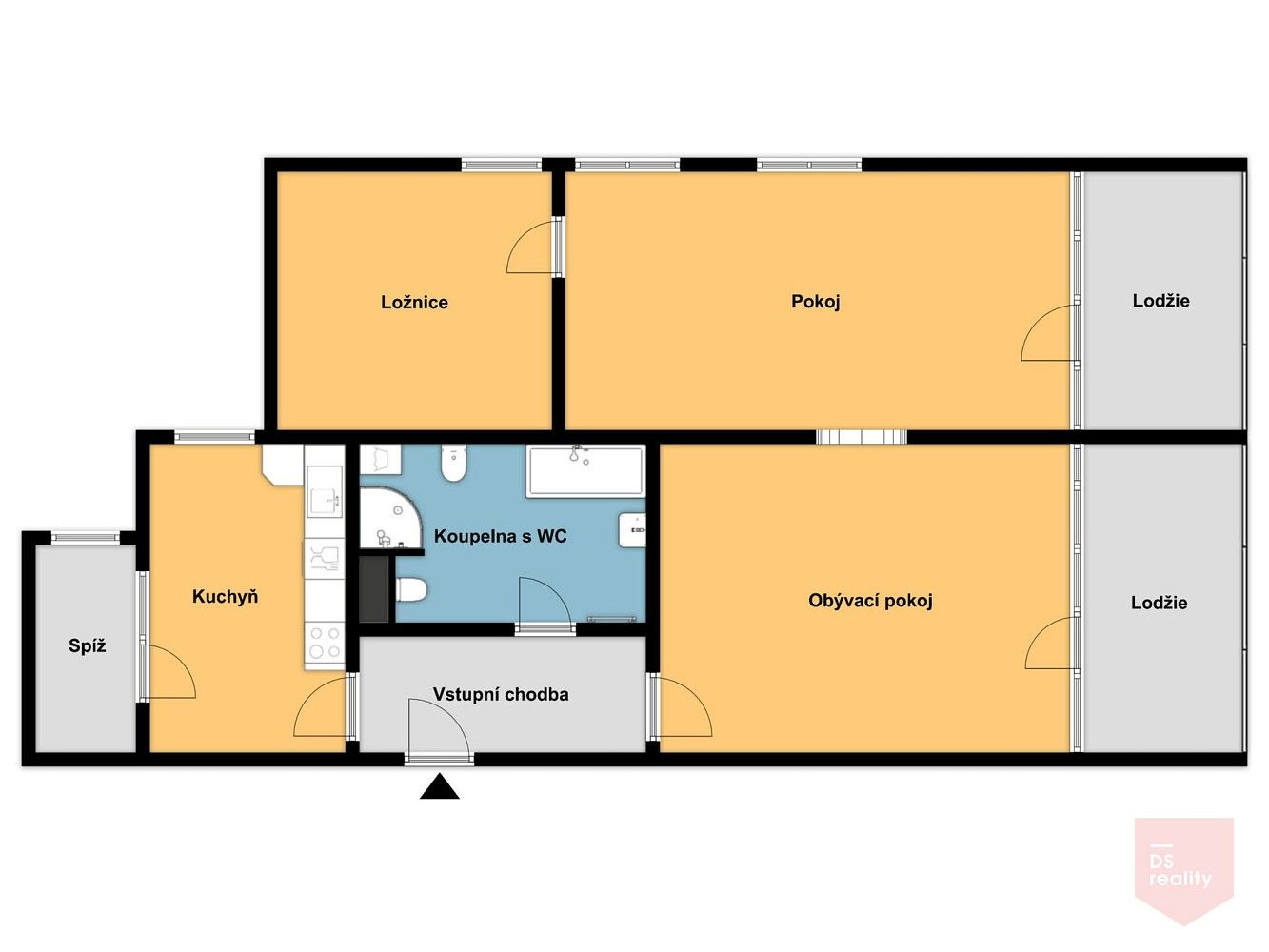 Byt 3+1 · 120 m² · Praha - Podolí, okres Praha 4, Hlavní město Praha - 3