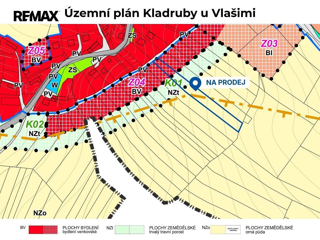 Prodej pozemek pro bydlení - Kladruby, okres Benešov - 5