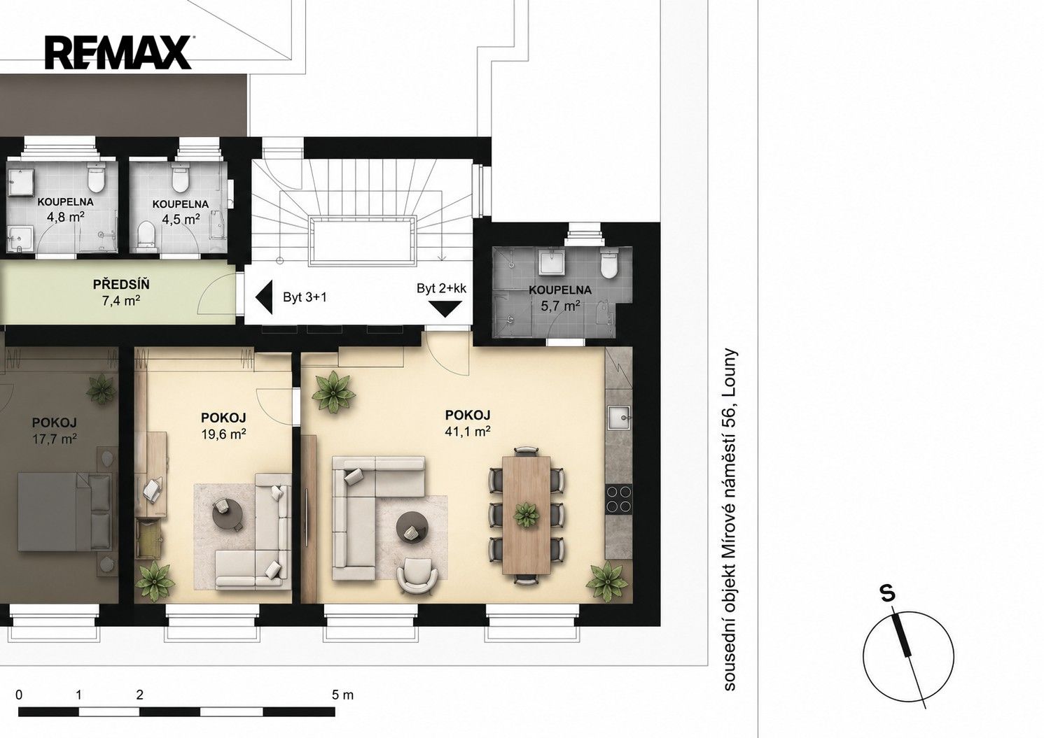 Byt 2+kk · 66 m² · Mírové náměstí 53, Louny - 3