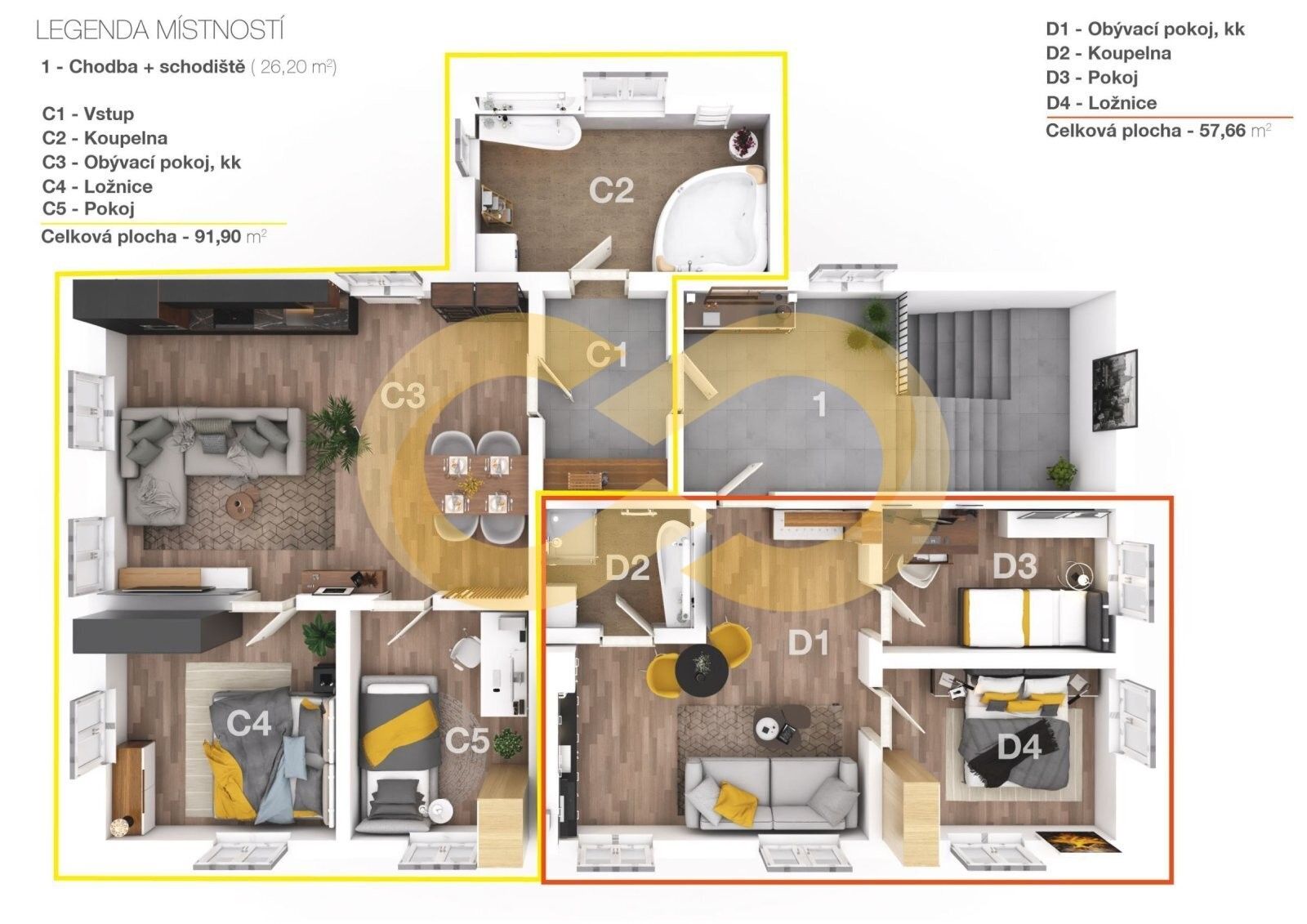 Prodej byt 3+kk - Bělá, Malonty, 92 m²