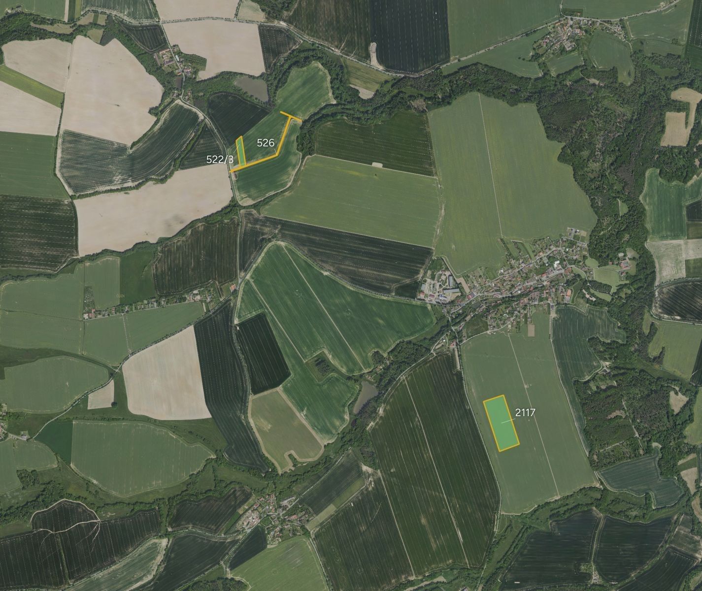 Zemědělské pozemky, Chlístovice