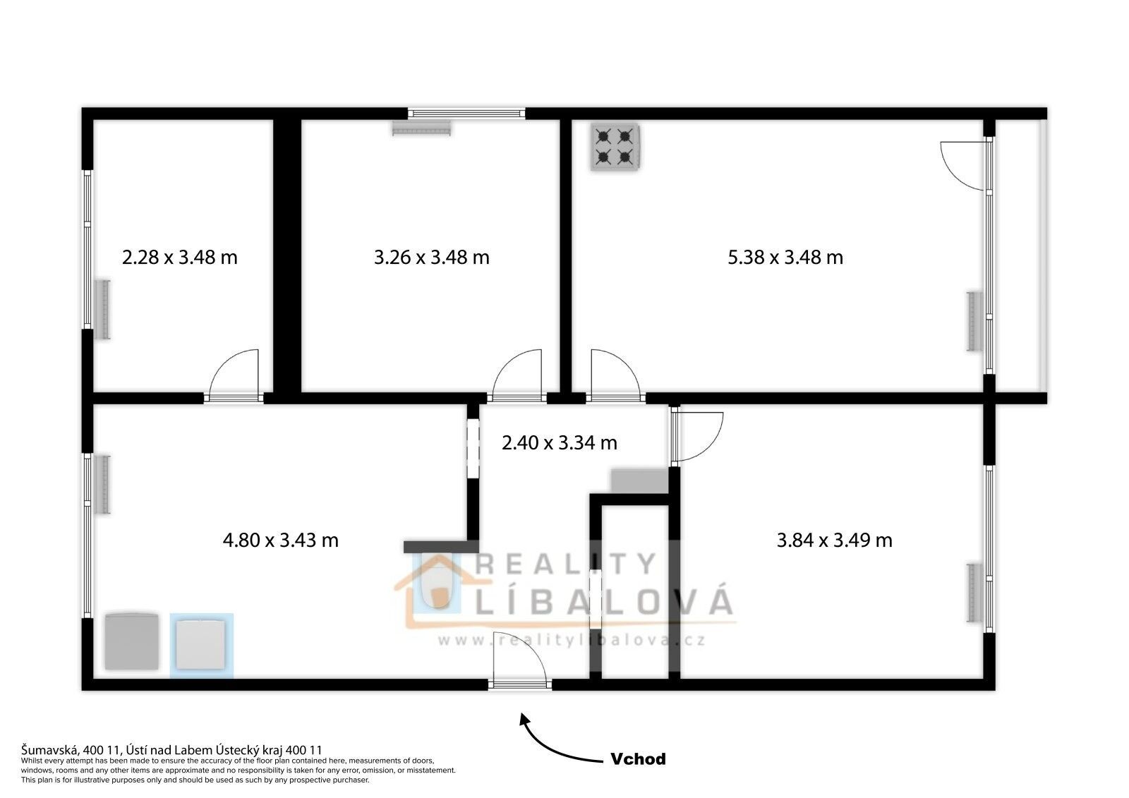 4+1, Šumavská, Ústí nad Labem, 86 m² - 2