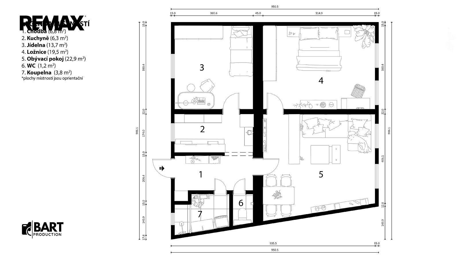 Prodej byt 3+1 - Brno - Maloměřice, okres Brno-město, Jihomoravský kraj, 74 m² - 5
