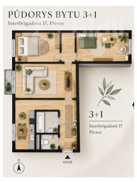 Byt 3+1 · 74 m² · Interbrigadistů 232, Přerov I-Město - 3