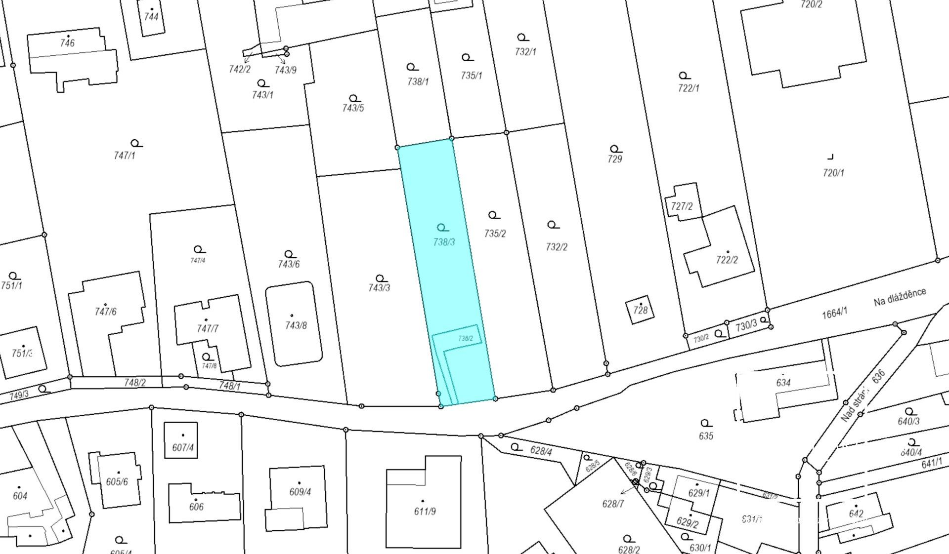 Pozemek pro bydlení · 700 m² · Na dlážděnce  , Praha - 3