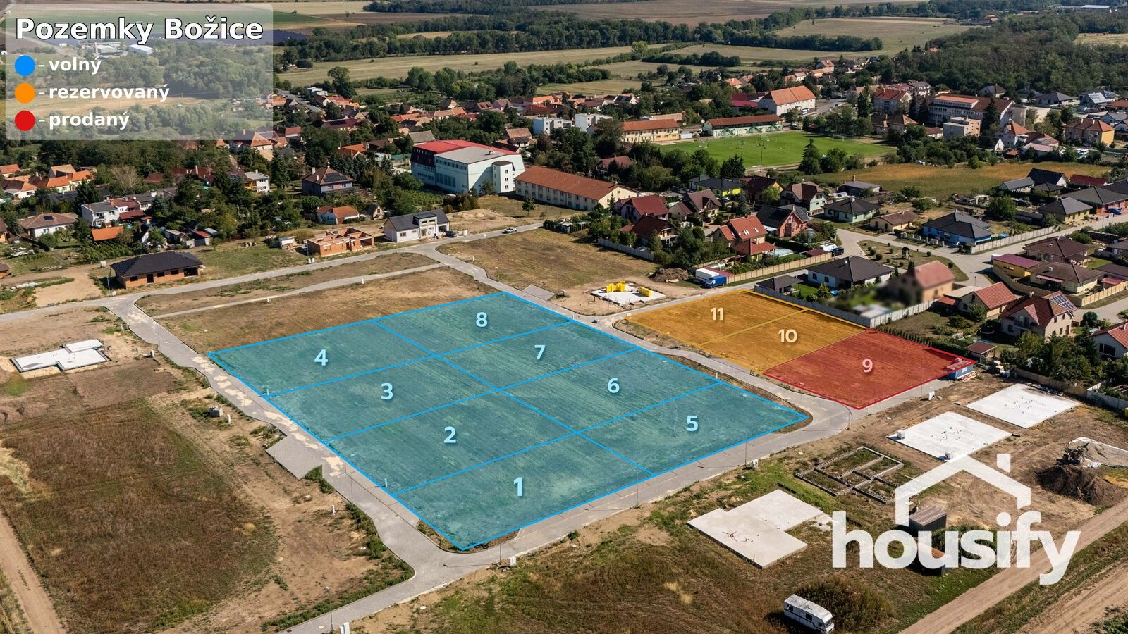 Pozemky pro bydlení, Božice, 809 m² - 1