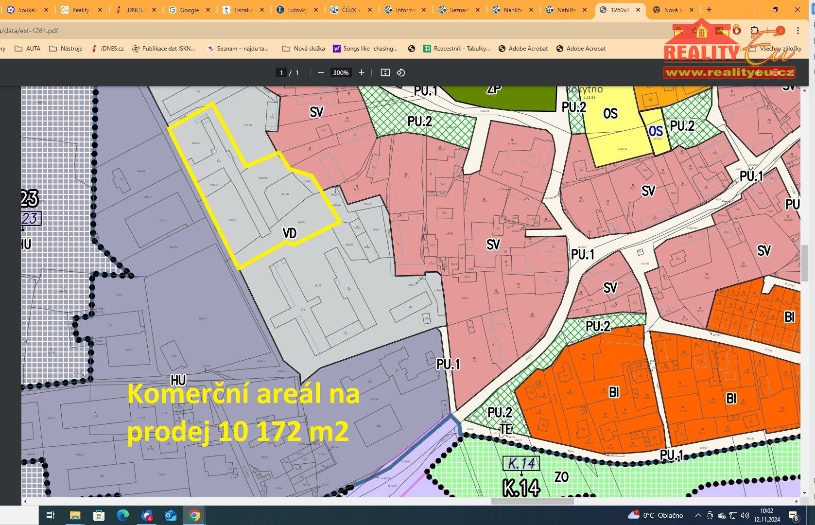 Prodej komerční pozemek - Rokytno