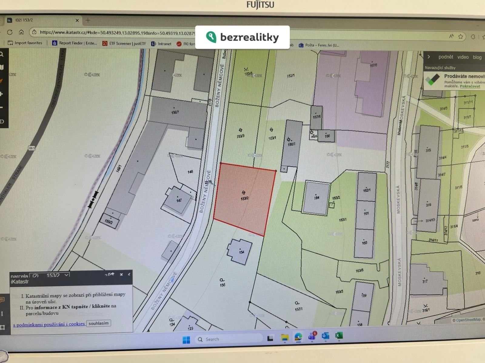 Pozemky pro bydlení, Boženy Němcové, Vejprty
