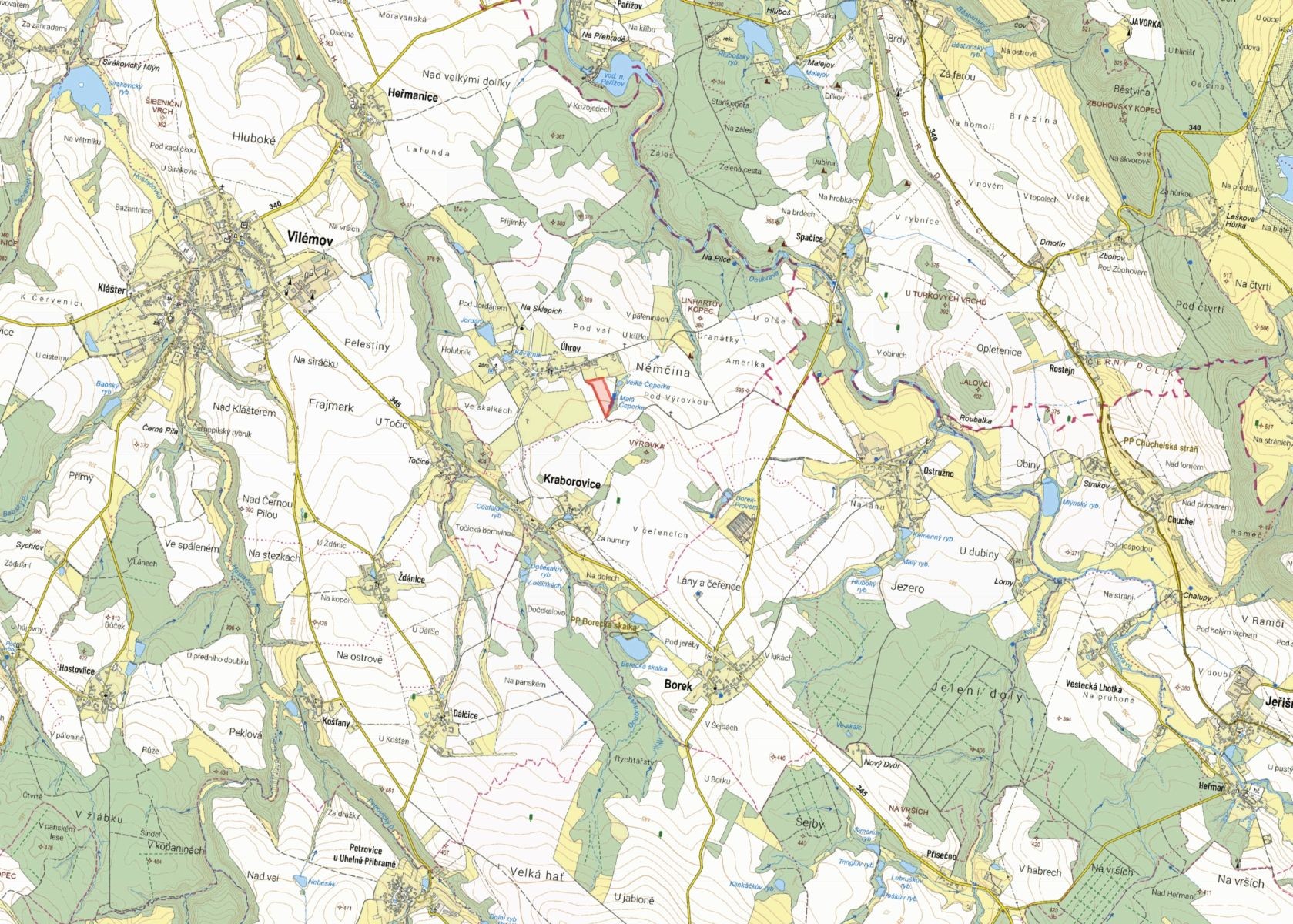 Prodej zemědělský pozemek - Kraborovice Úhrov - 2