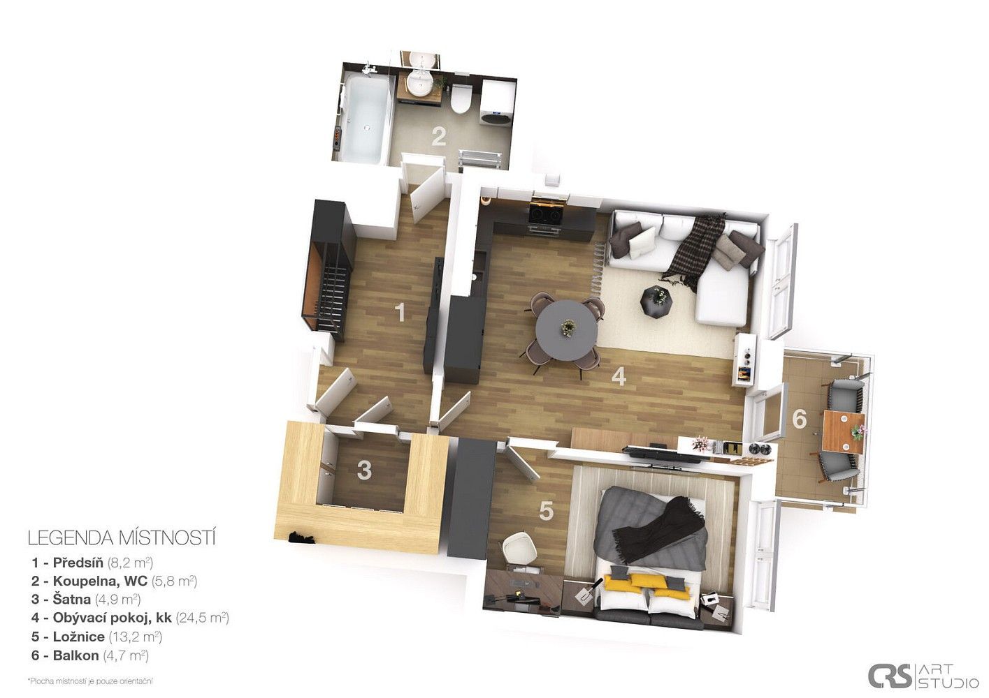 Prodej byt 2+kk - Praha - Dolní Měcholupy, okres Praha 15, Hlavní město Praha, 64 m² - 5