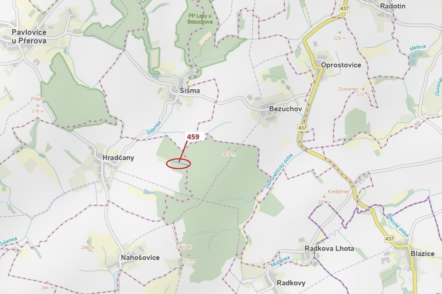 Lesy, Šišma, okres Přerov, Olomoucký kraj