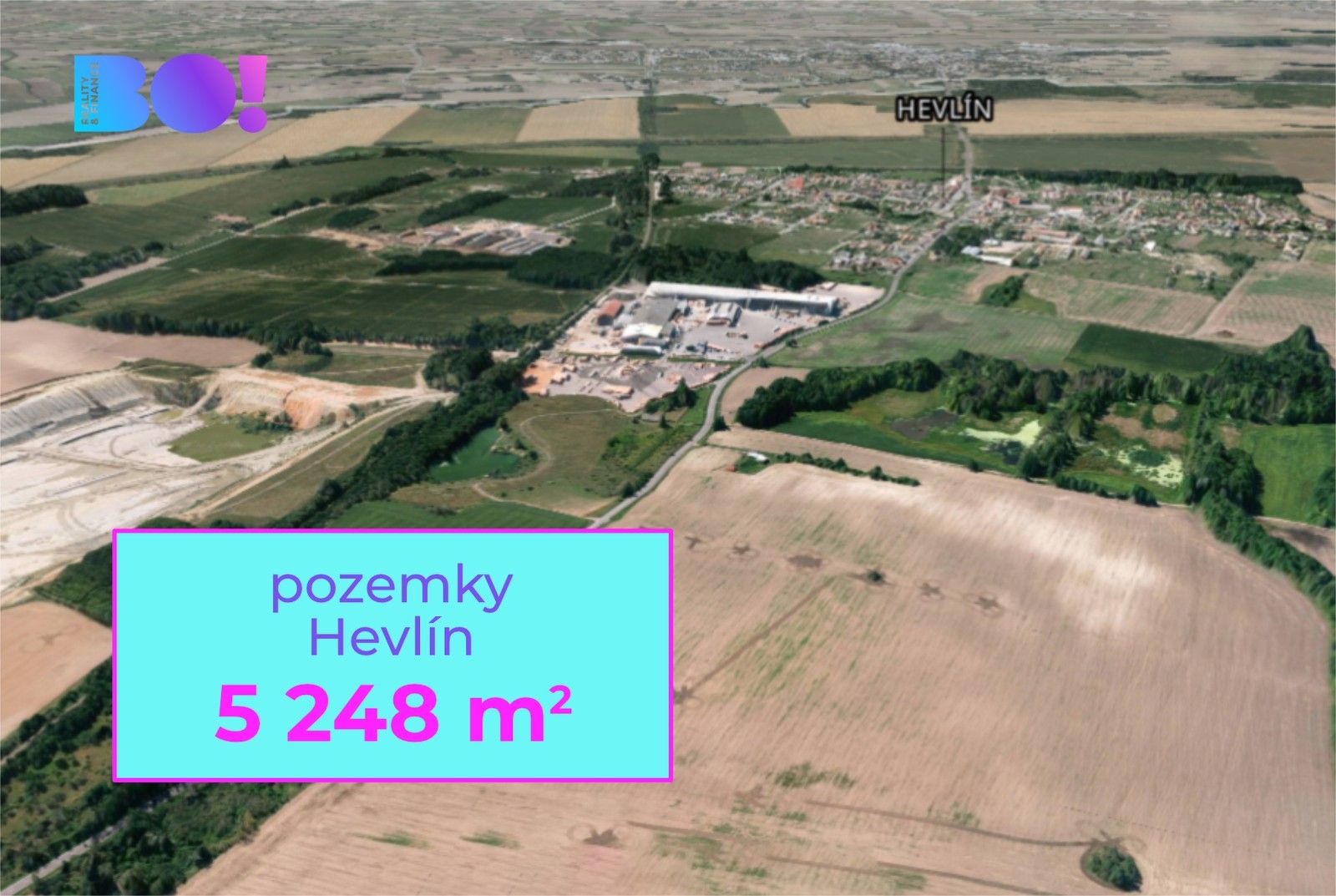Zemědělské pozemky, Hevlín, 5 248 m² - 1