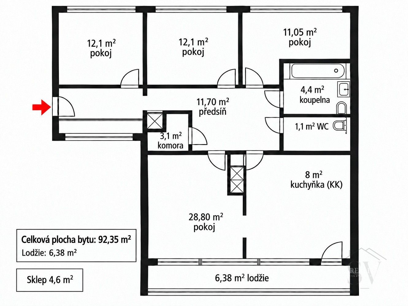 Byt 4+1 · 97 m² · Týřovická, Praha 5 - Radotín - 4