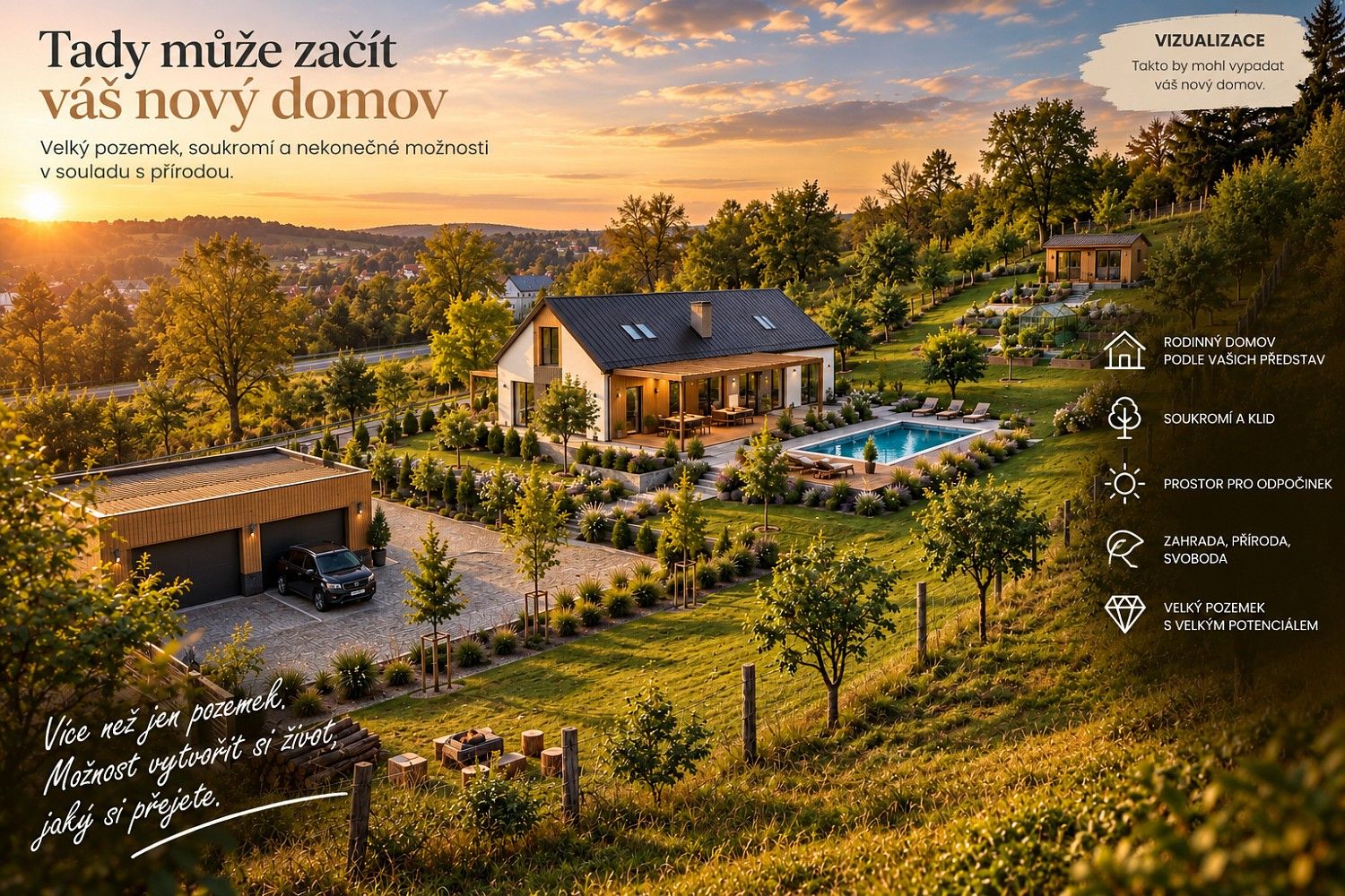 Pozemky pro bydlení, Lípa, okres Zlín, Zlínský kraj - 2