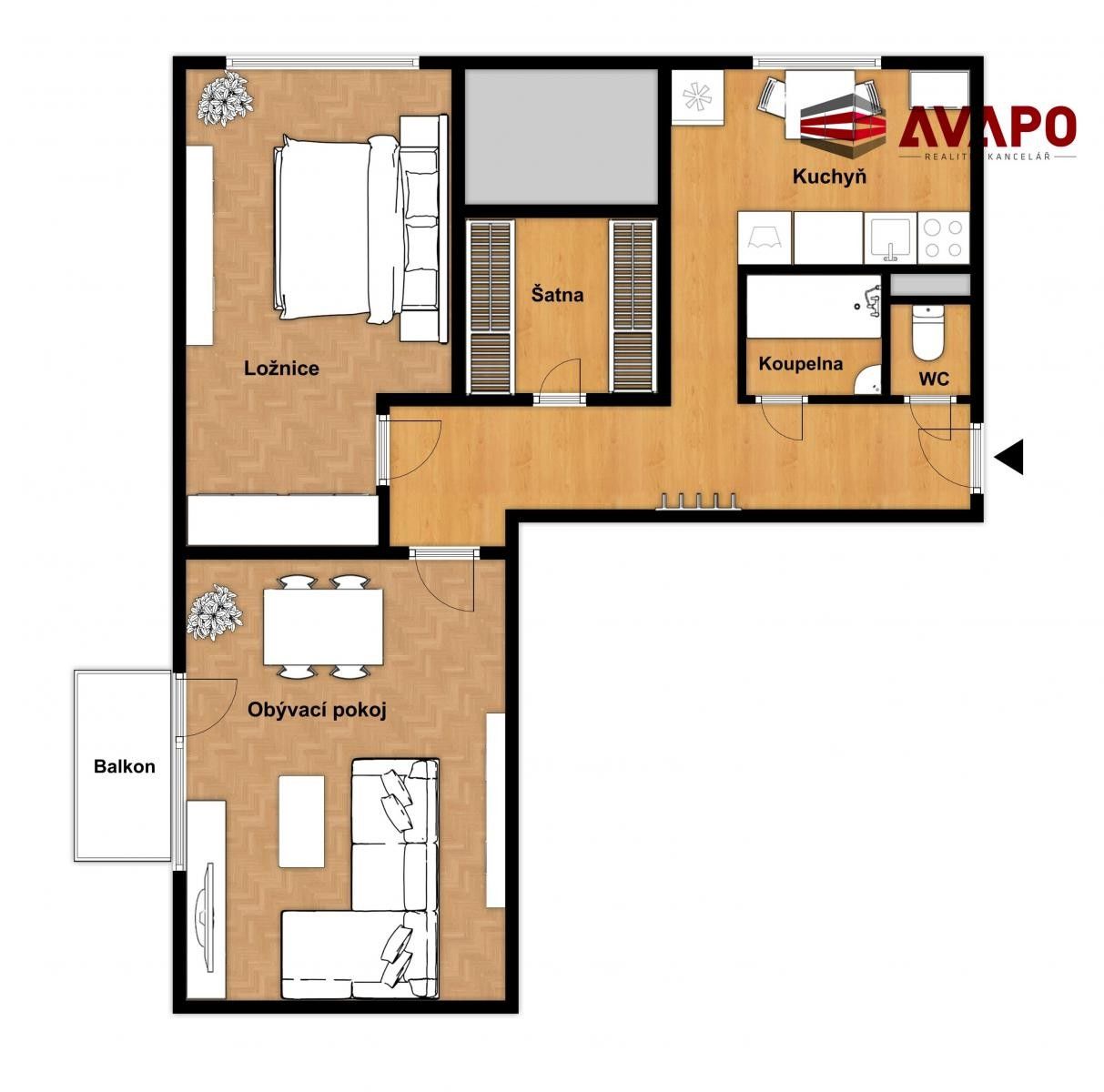 Pronájem byt 2+1 - Horní náměstí, Opava, 58 m² - 5