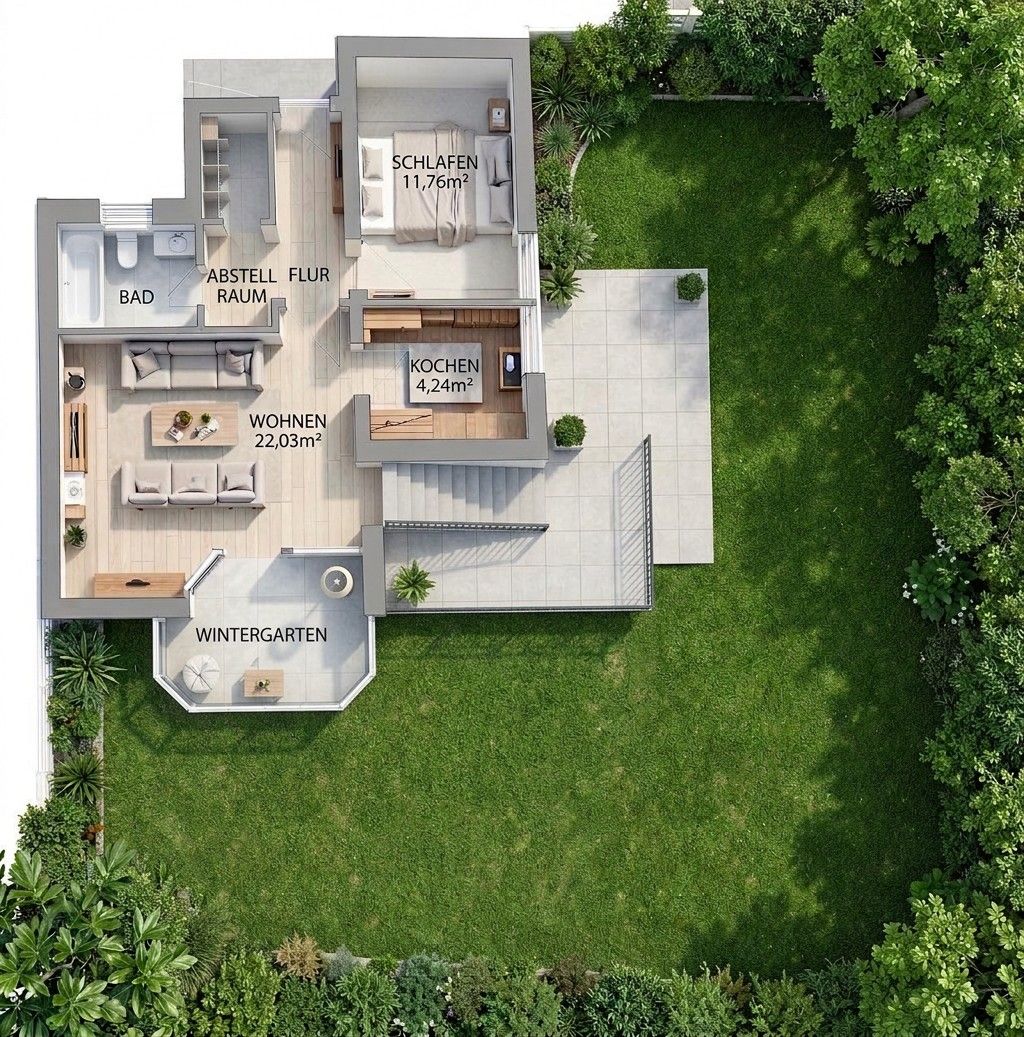 2+1, Silberstraße 40b, , Dolní Sasko, 60 m² - 2