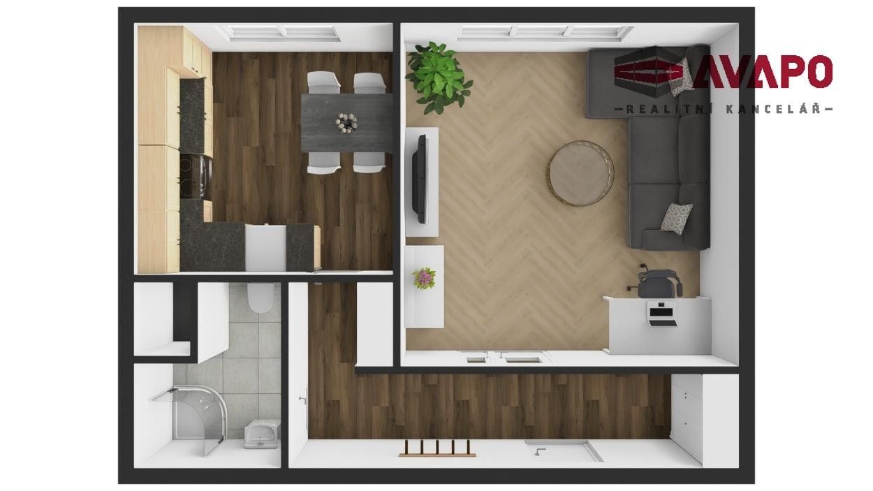 Pronájem byt 1+1 - Šrámkova, Opava, 38 m²