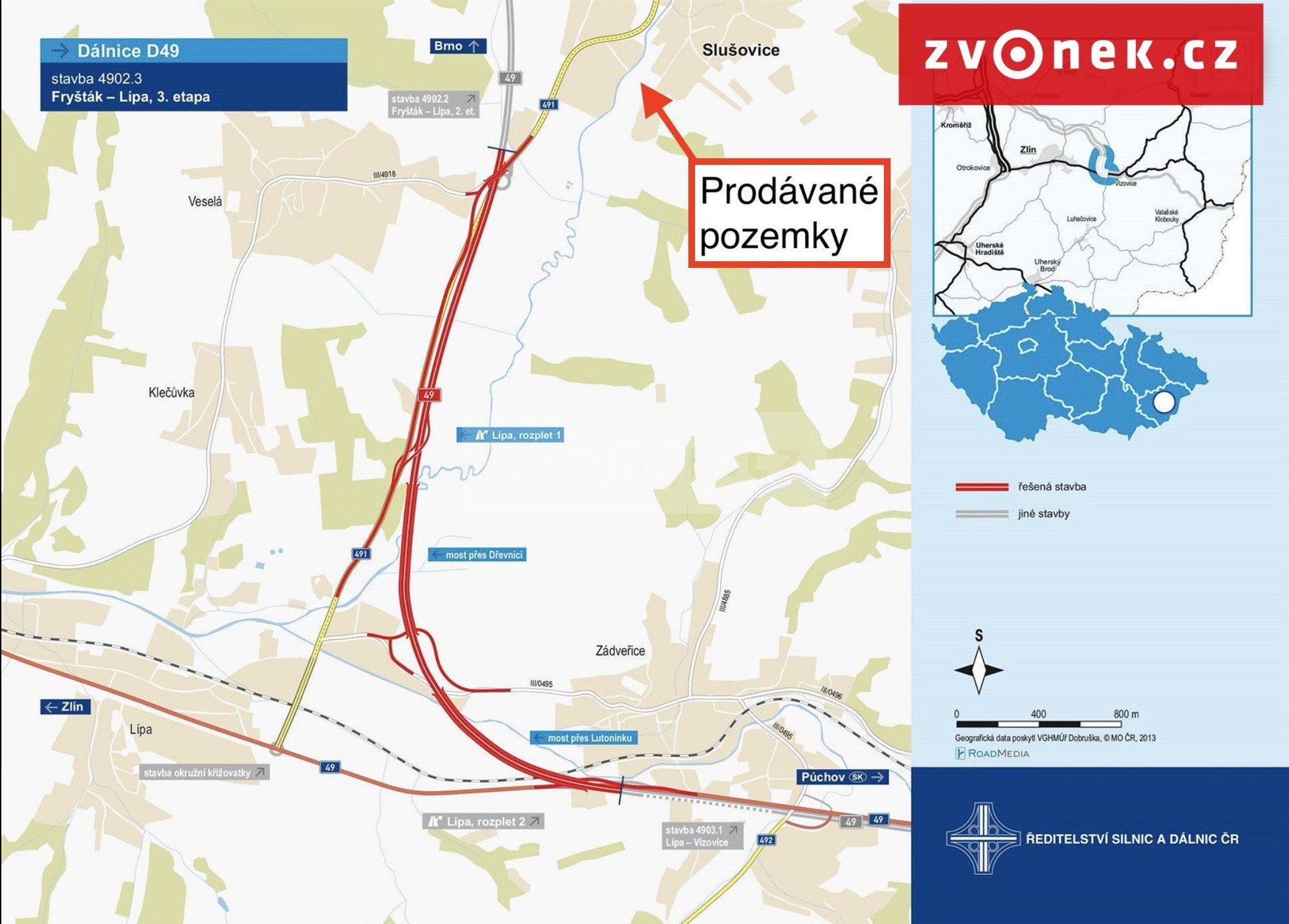 Komerční pozemek · K Teplinám, Slušovice - 4
