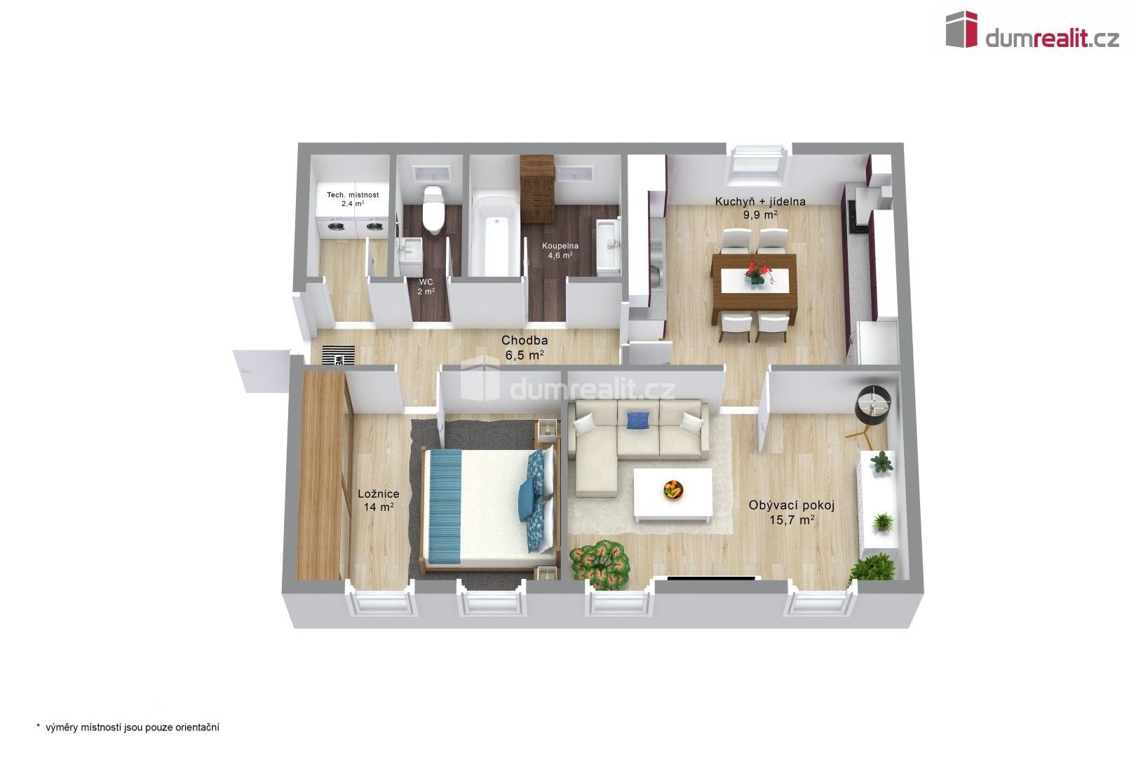 2+1, Rooseweltova, Abertamy, 61 m² - 2