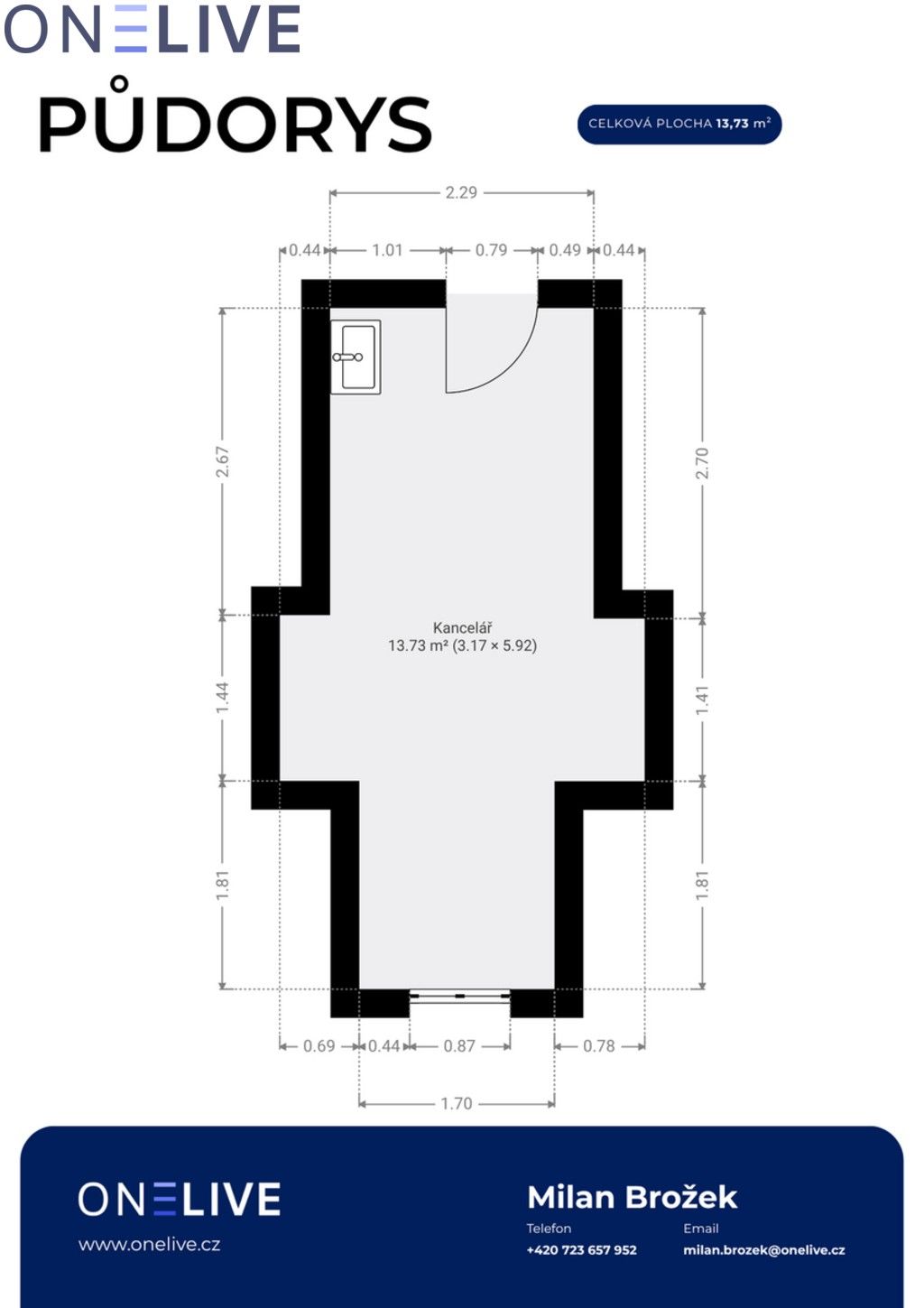 Kancelář · 14 m² · Skrétova, Plzeň Jižní Předměstí - 3