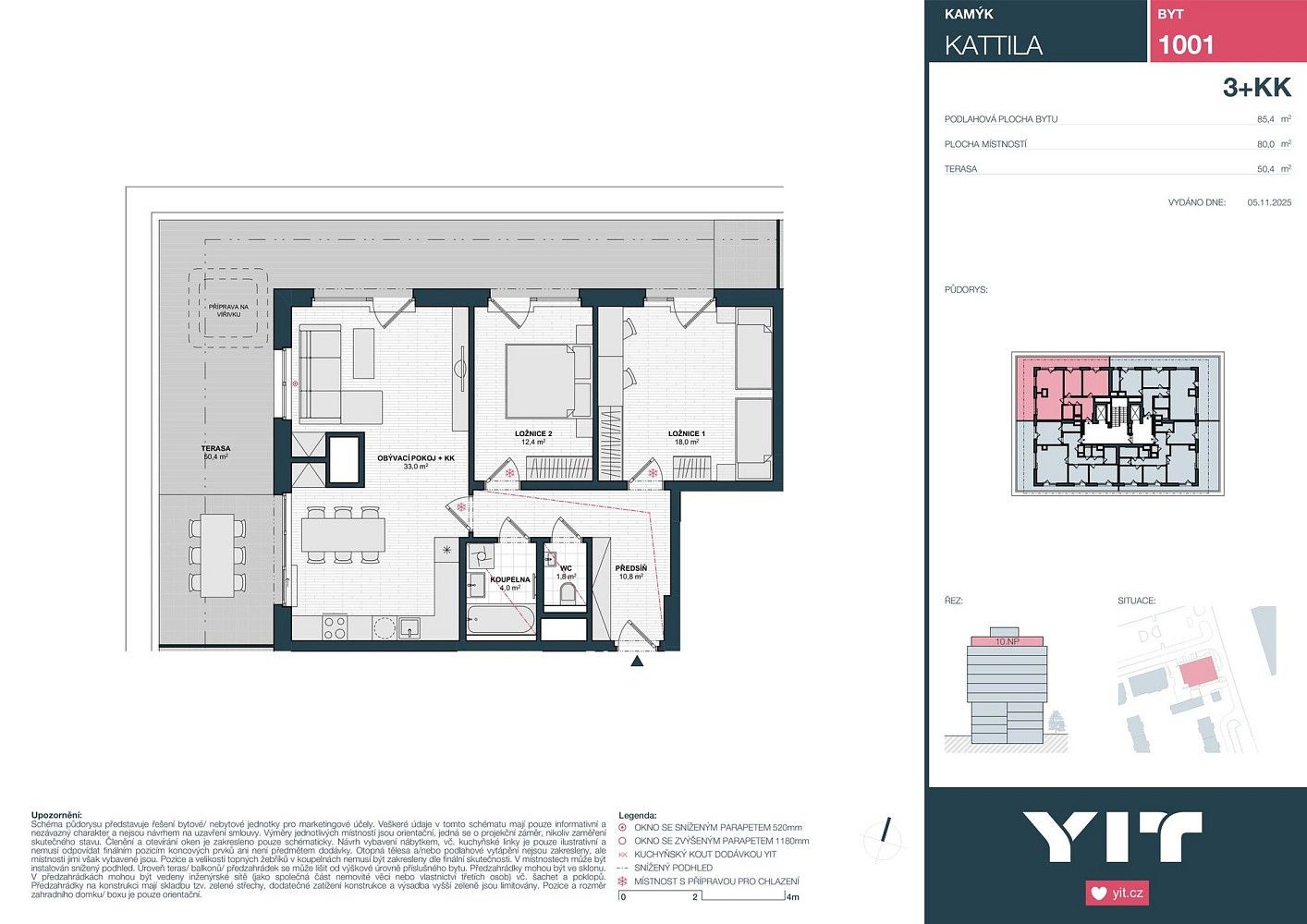 3+kk, Imrychova, Praha 4 - Kamýk, 80 m² - 2