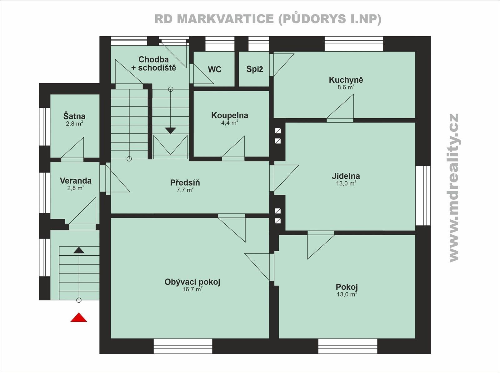 Prodej rodinný dům - Markvartice, 185 m²