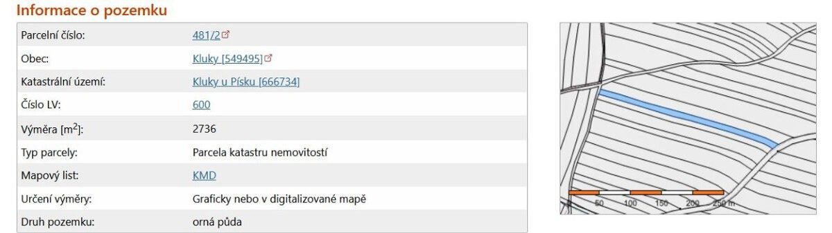 Prodej pozemek pro bydlení - Kluky u Písku, 398 19
