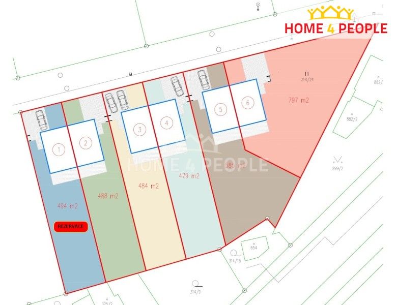 Prodej pozemek pro bydlení - Pohanková, Zlín, 769 m²