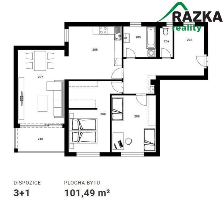 Prodej byt 3+1 - Plánická, Klatovy, 101 m²