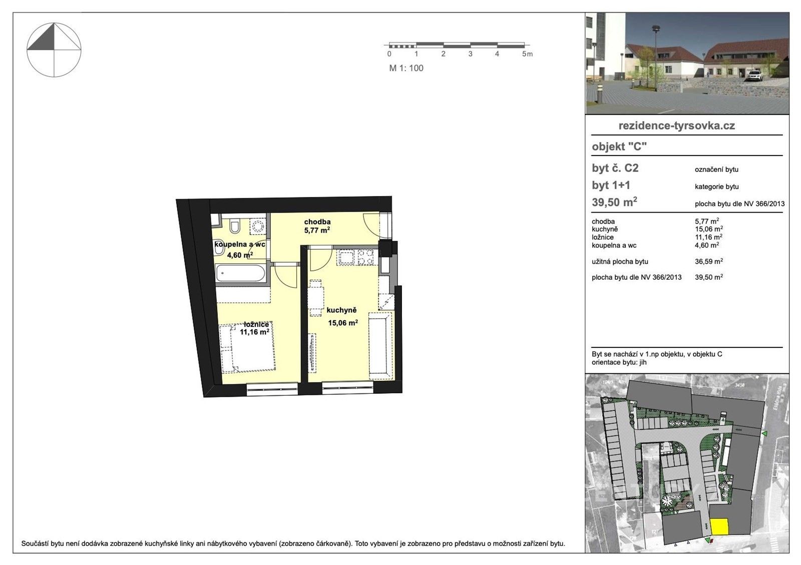 Byt 1+1 · 40 m² · Tyršova 239, Nymburk - 4