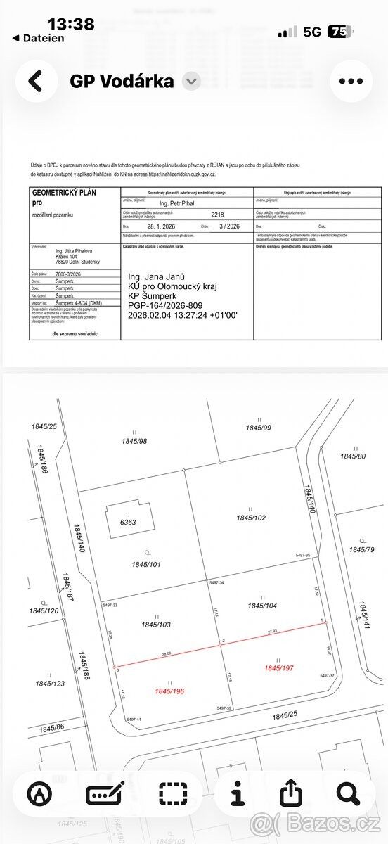 Pozemky pro bydlení, Šumperk, 787 01