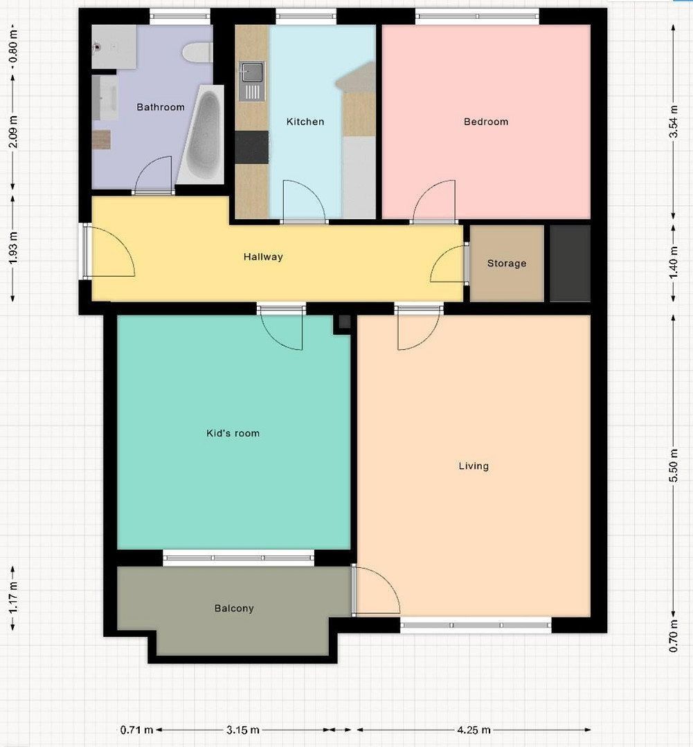 3+1, Ansbach Ansbach Bayern 91522, 82 m² - 1