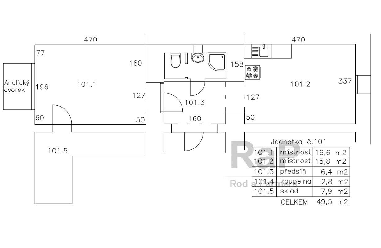 Byt 2+kk · 49 m² · Oldřichova, Praha 2 - Nusle - 3