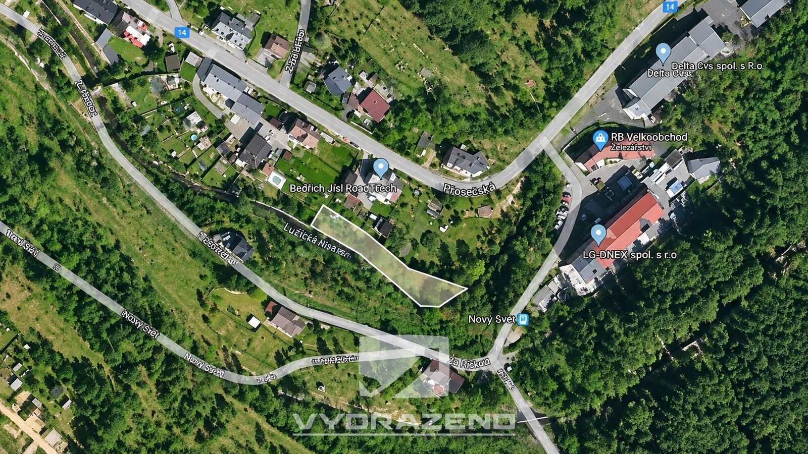 Louky, Proseč nad Nisou, Jablonec nad Nisou, 912 m² - 2