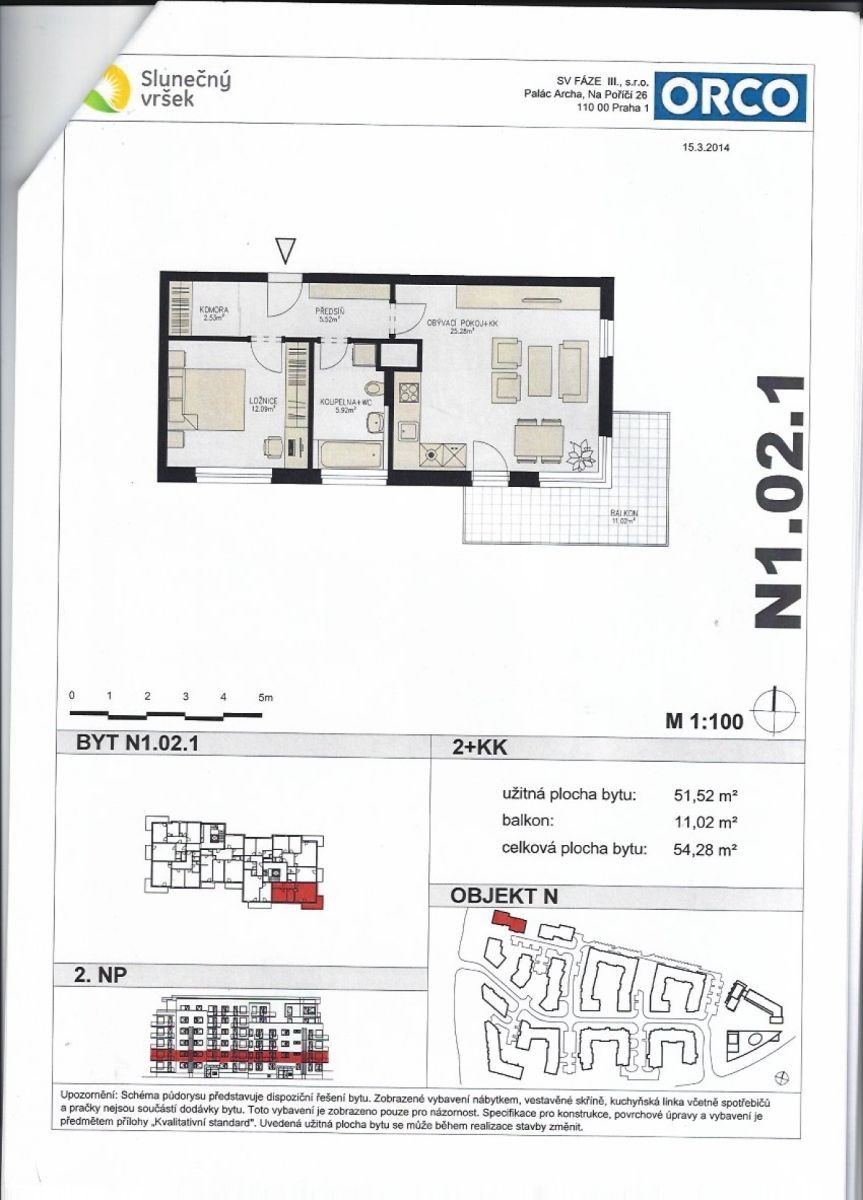 2+kk, Rižská, Praha - Hostivař, 51 m² - 2
