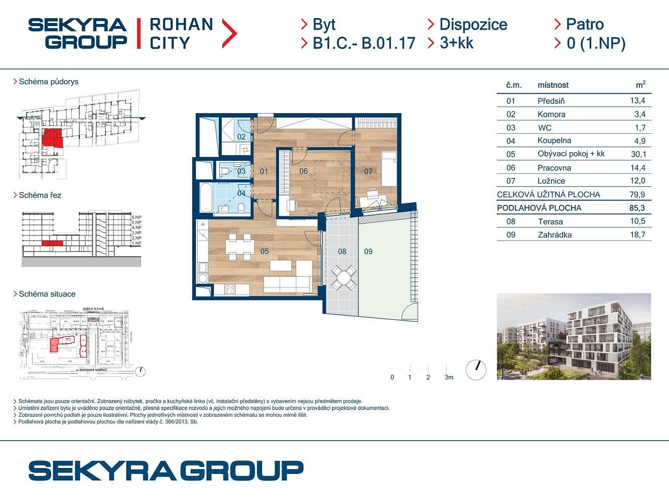 3+kk, Sokolova, Praha 8 - Karlín, 80 m² - 2