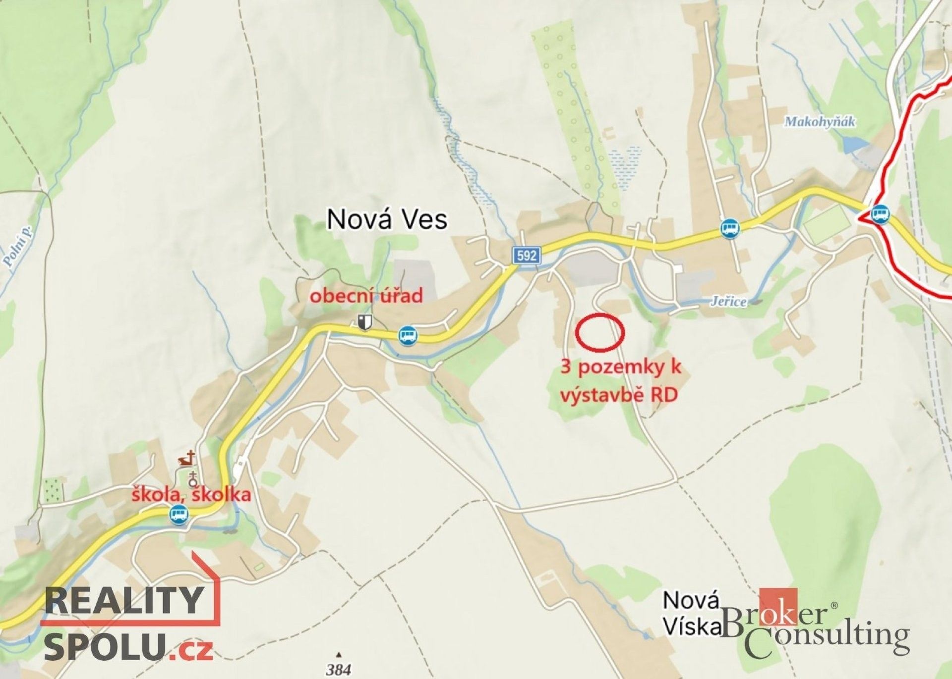 Prodej pozemek pro bydlení - Nová Ves, 1 001 m²