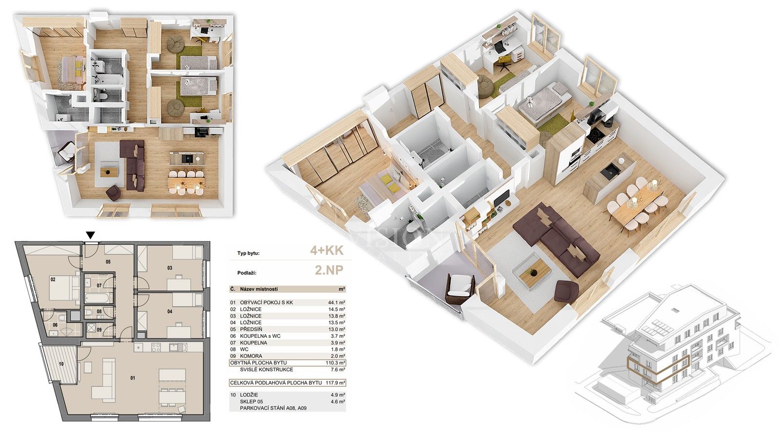 Prodej byt 4+kk - Příbram, 110 m²