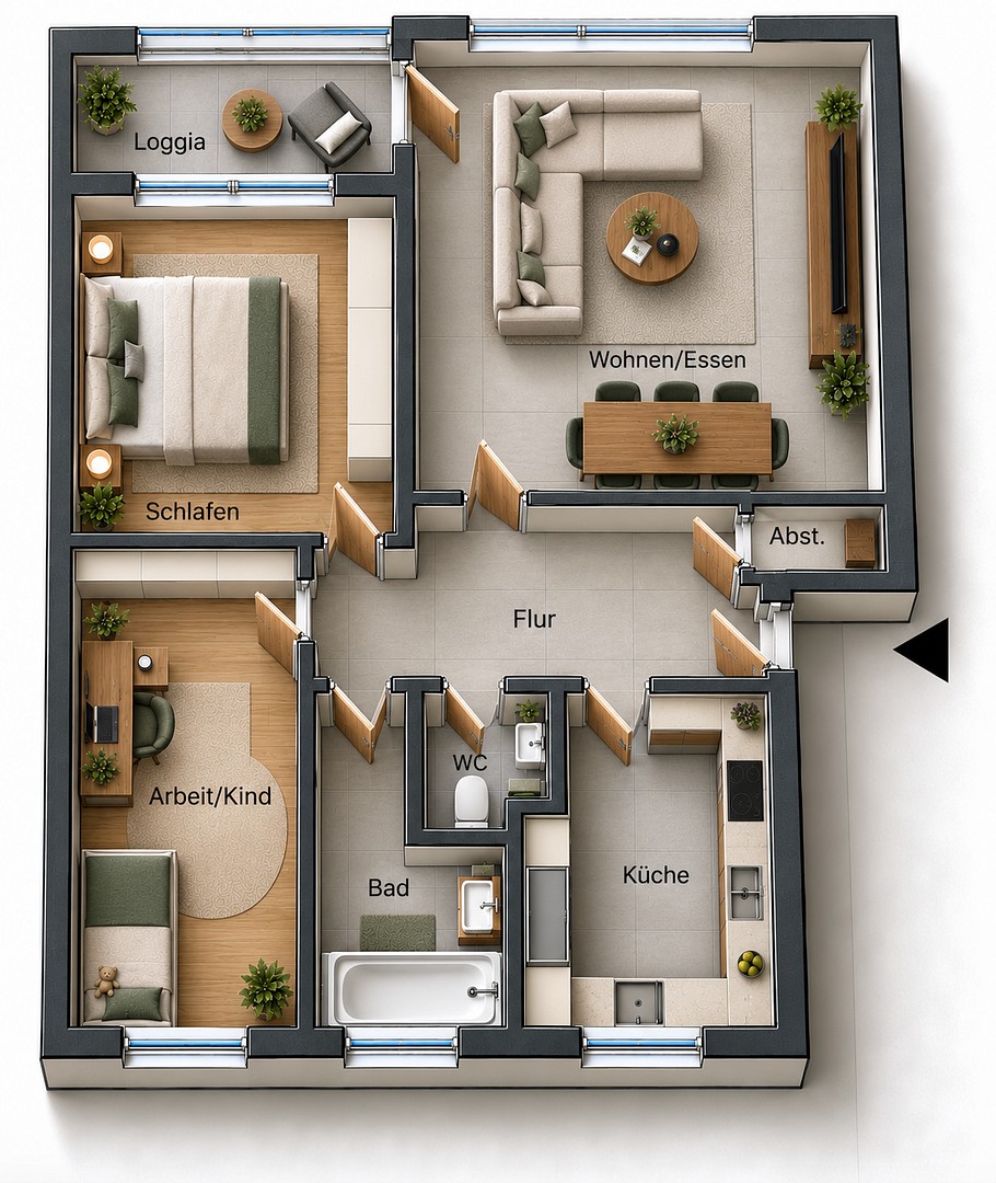 3+1, Mönchengladbach Wickrath Nordrhein-Westfalen 41189, 70 m² - 2