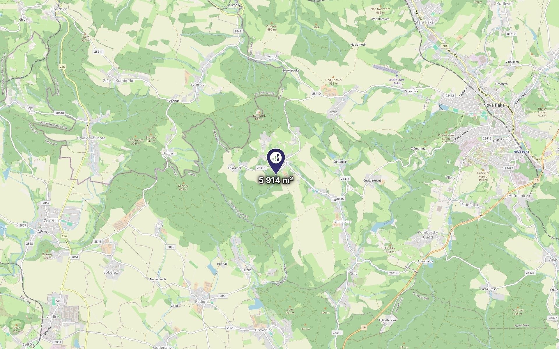 Pozemek · 5 914 m² · Úbislavice - 3