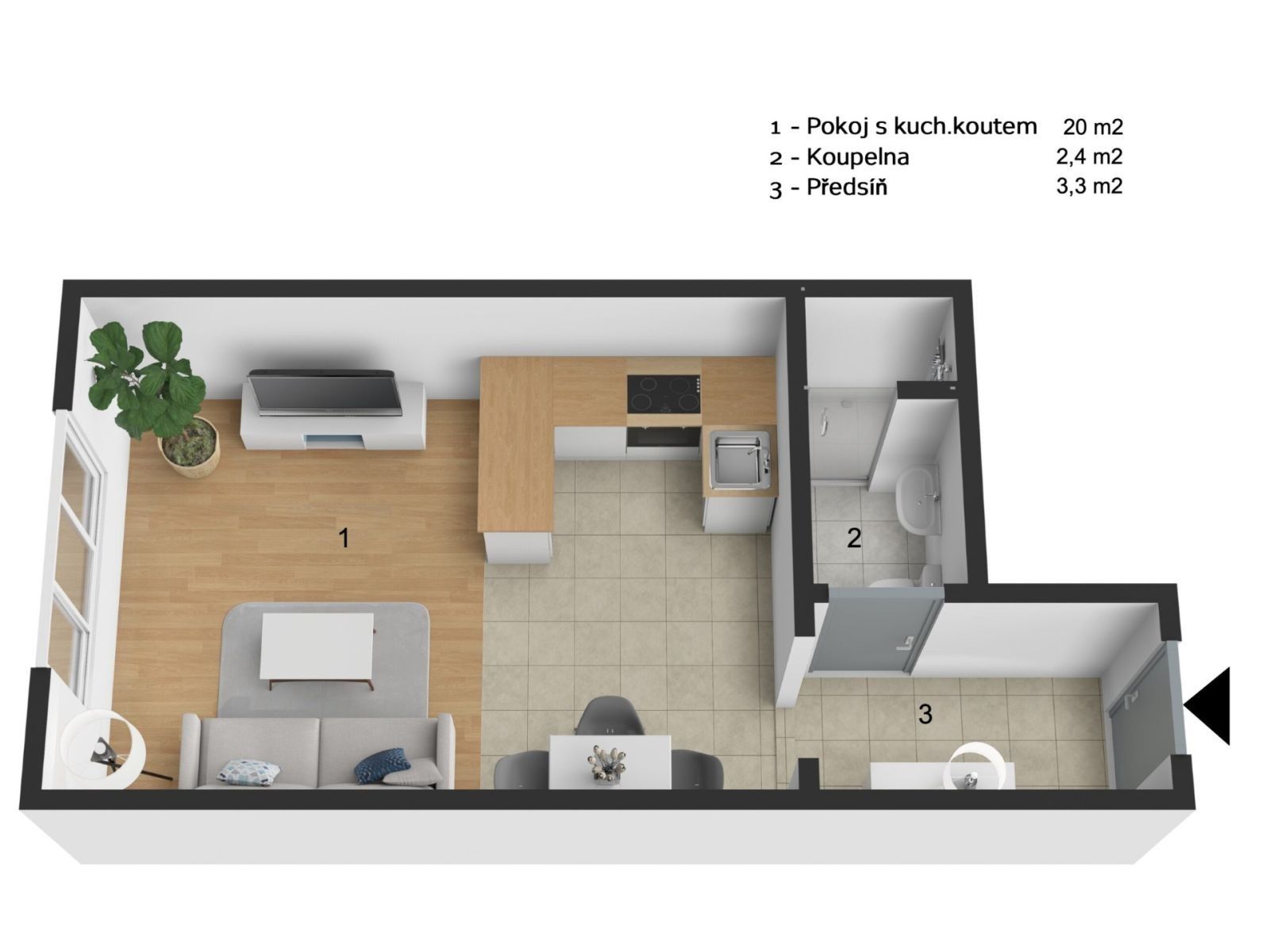 1+kk, Záběhlická, Praha - Záběhlice, 27 m² - 1