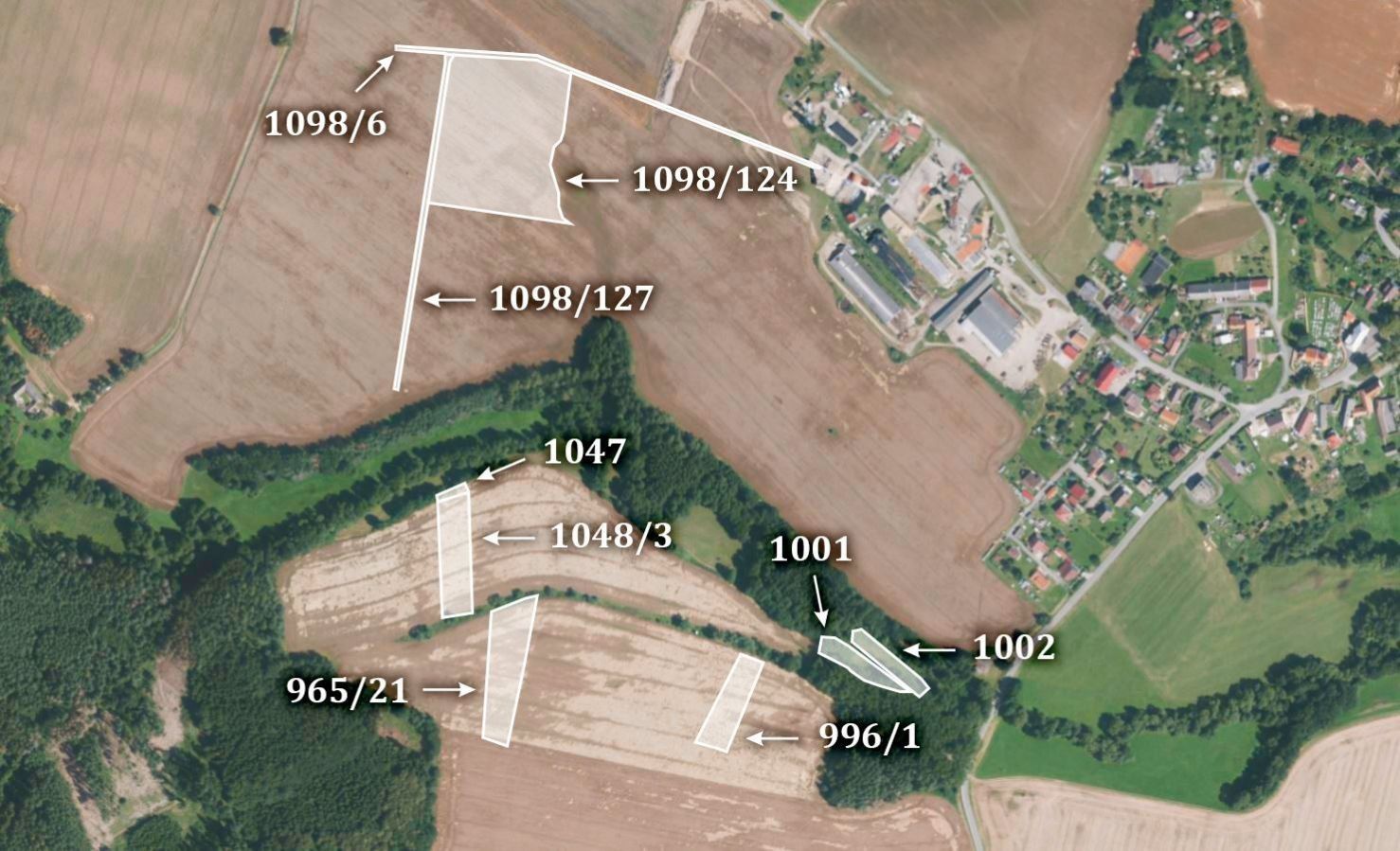 Zemědělské pozemky, Šebířov, 7 815 m²