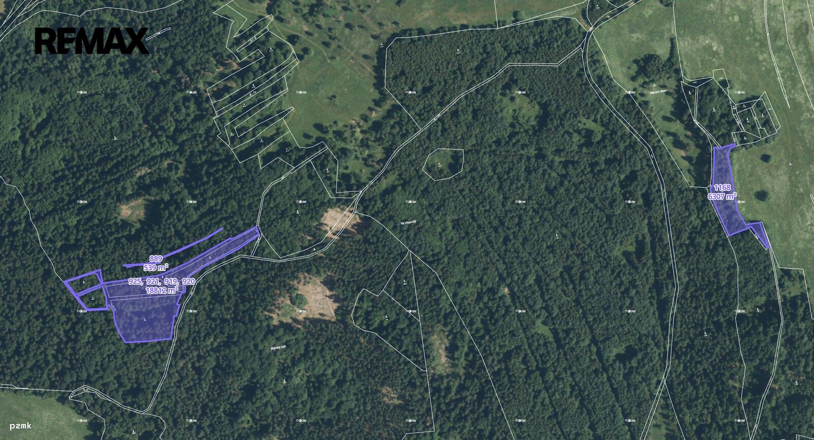 Lesy, Staré Sedliště, 8 533 m² - 2