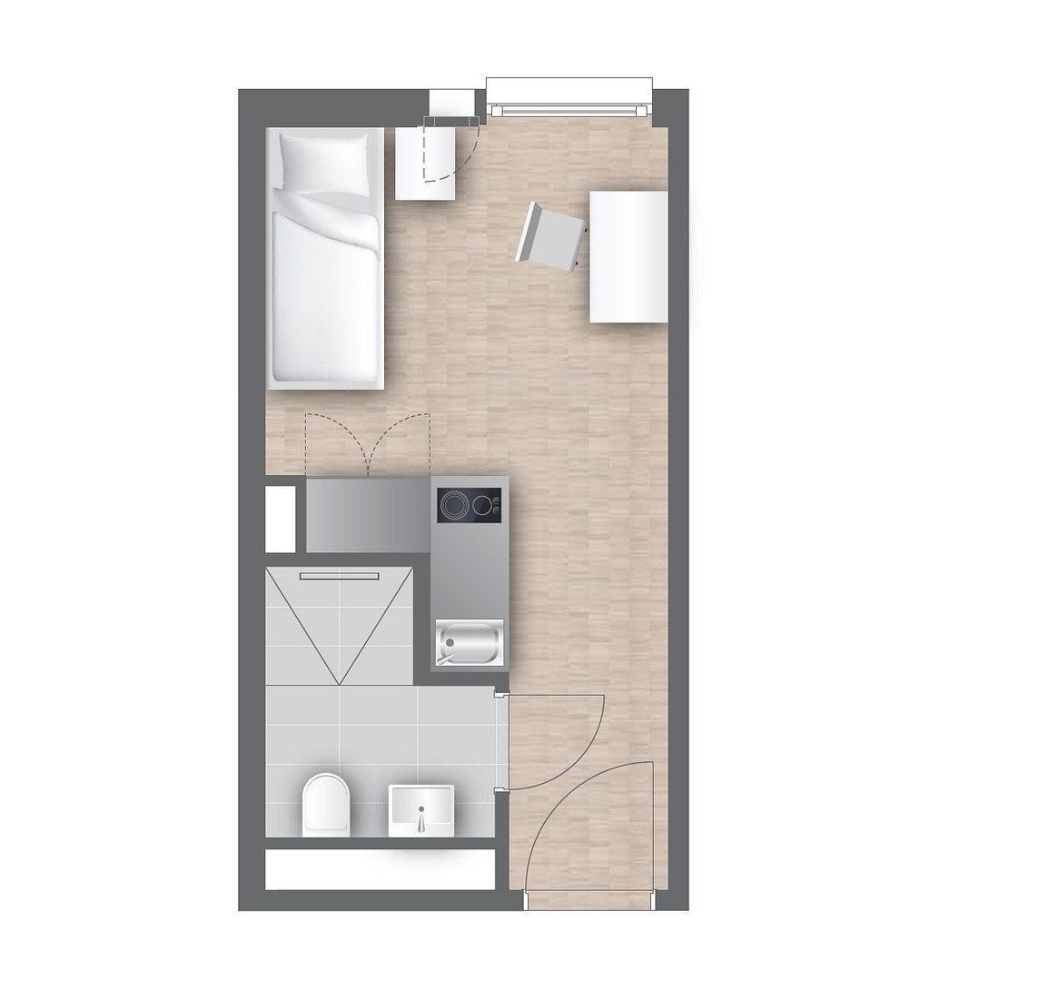 1+1, Landsberger Strasse 441 München Pasing Bayern 81241, 20 m² - 1