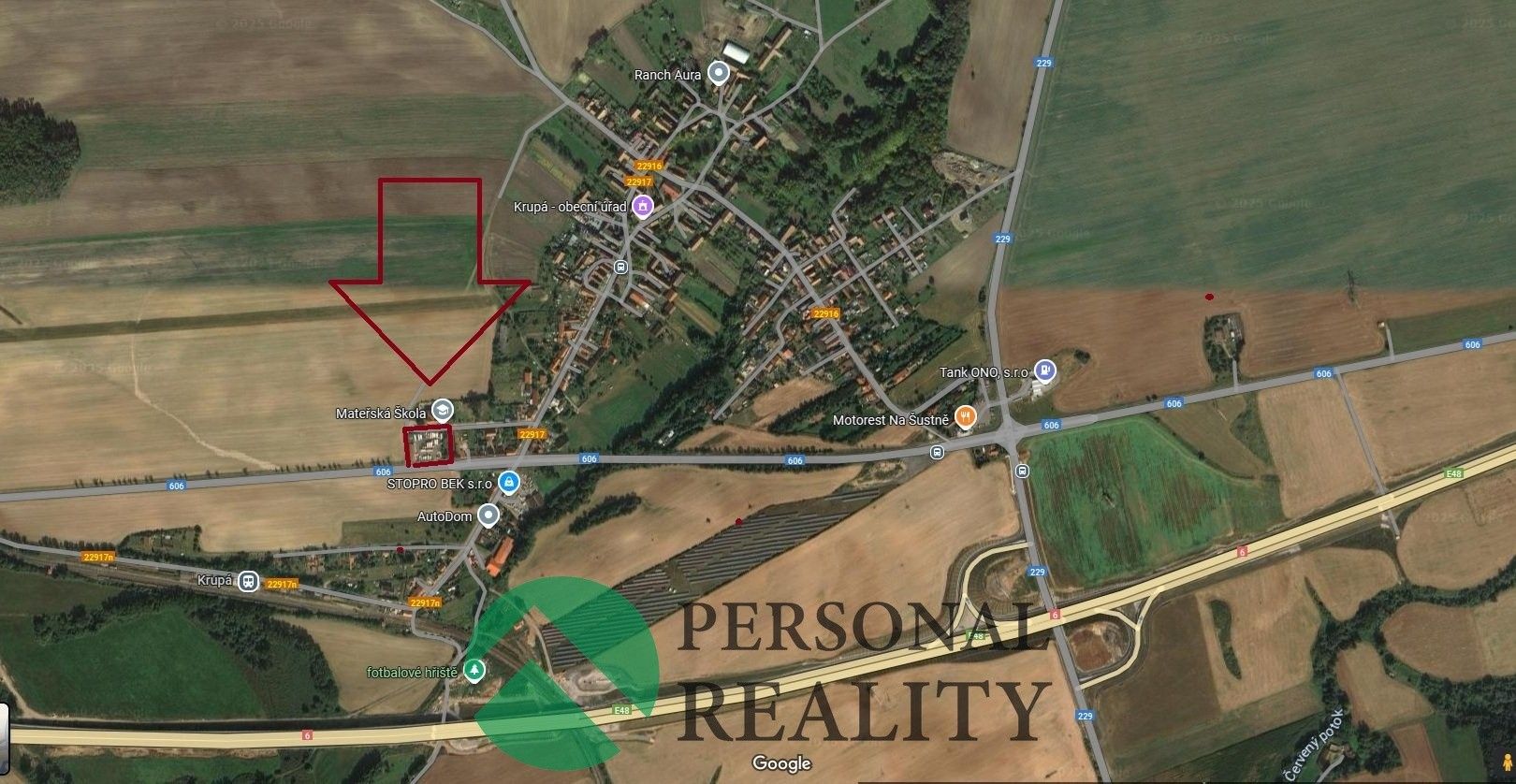 Pronájem komerční pozemek - Krupá